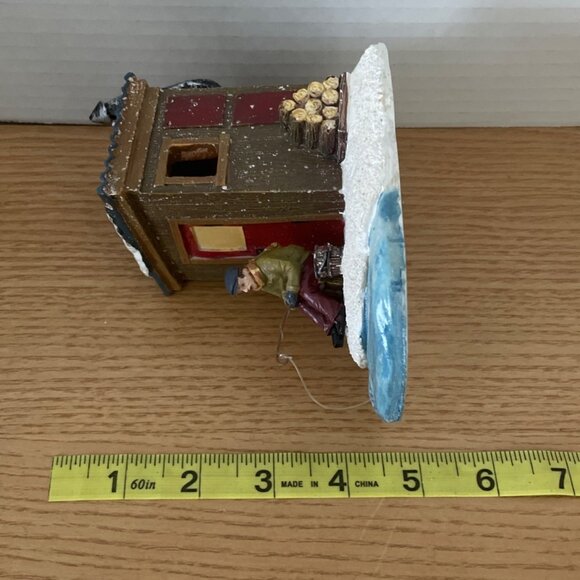 St Nicholas Square Goin Fishing Christmas Village Accessory Ice Fishing Retired - Picture 13 of 14